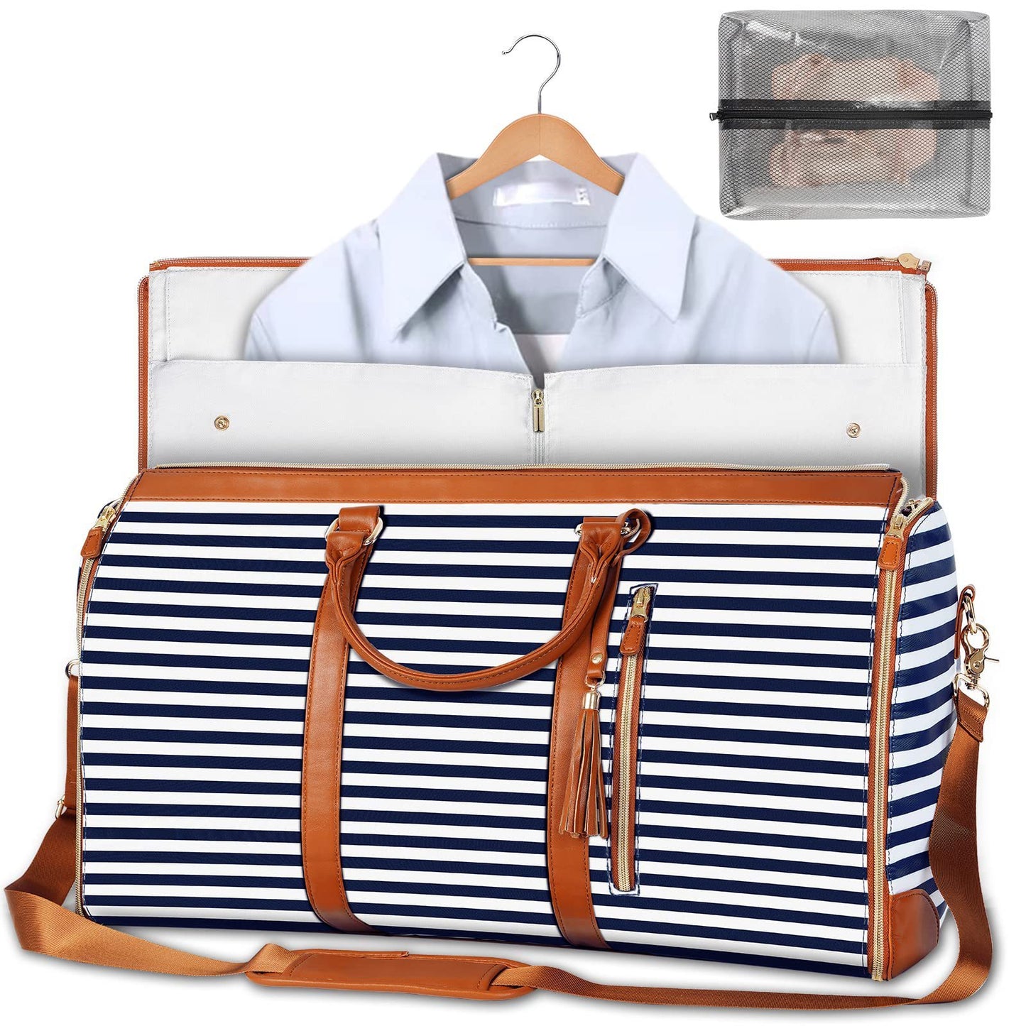 Women's Waterproof Large Capacity Handbag Folding Travel Duffle Bag Suit Bag