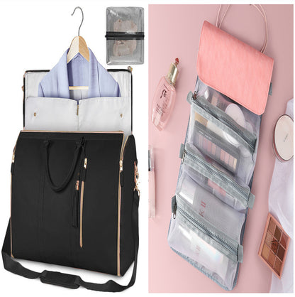 Women's Waterproof Large Capacity Handbag Folding Travel Duffle Bag Suit Bag