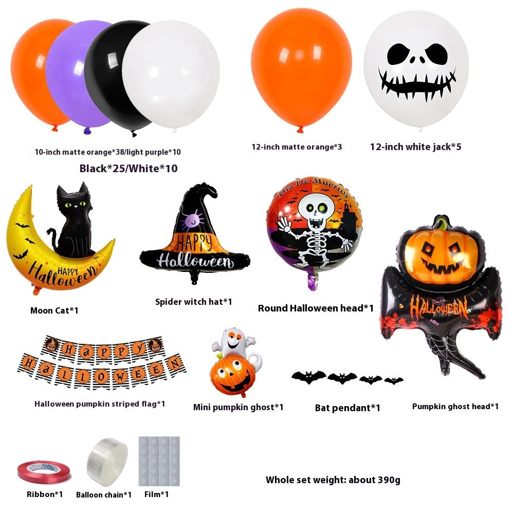 Halloween Party Decoration Hanging Flag Balloon Set