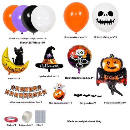 Halloween Party Decoration Hanging Flag Balloon Set
